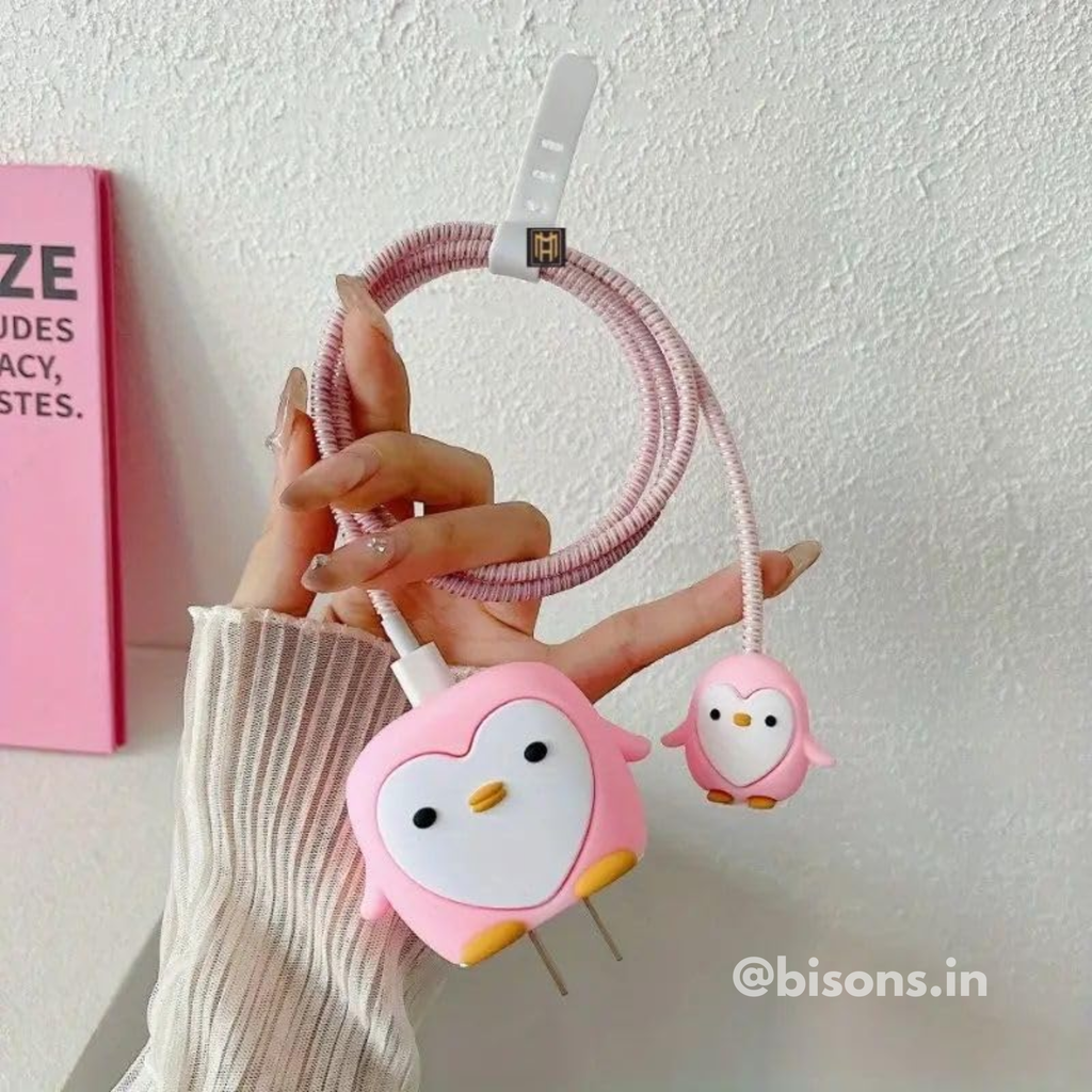 Penguin Edition – iPhone Charger Cover (With Wire Protector)
