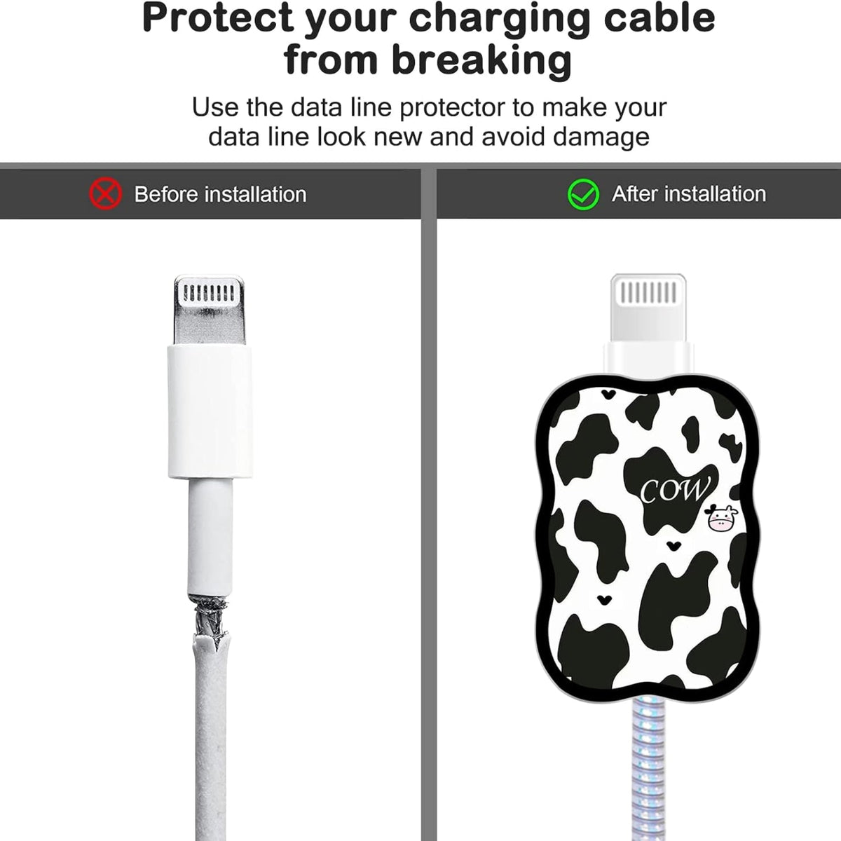 Monochrome Edition – iPhone Charger Cover (With Wire Protector)
