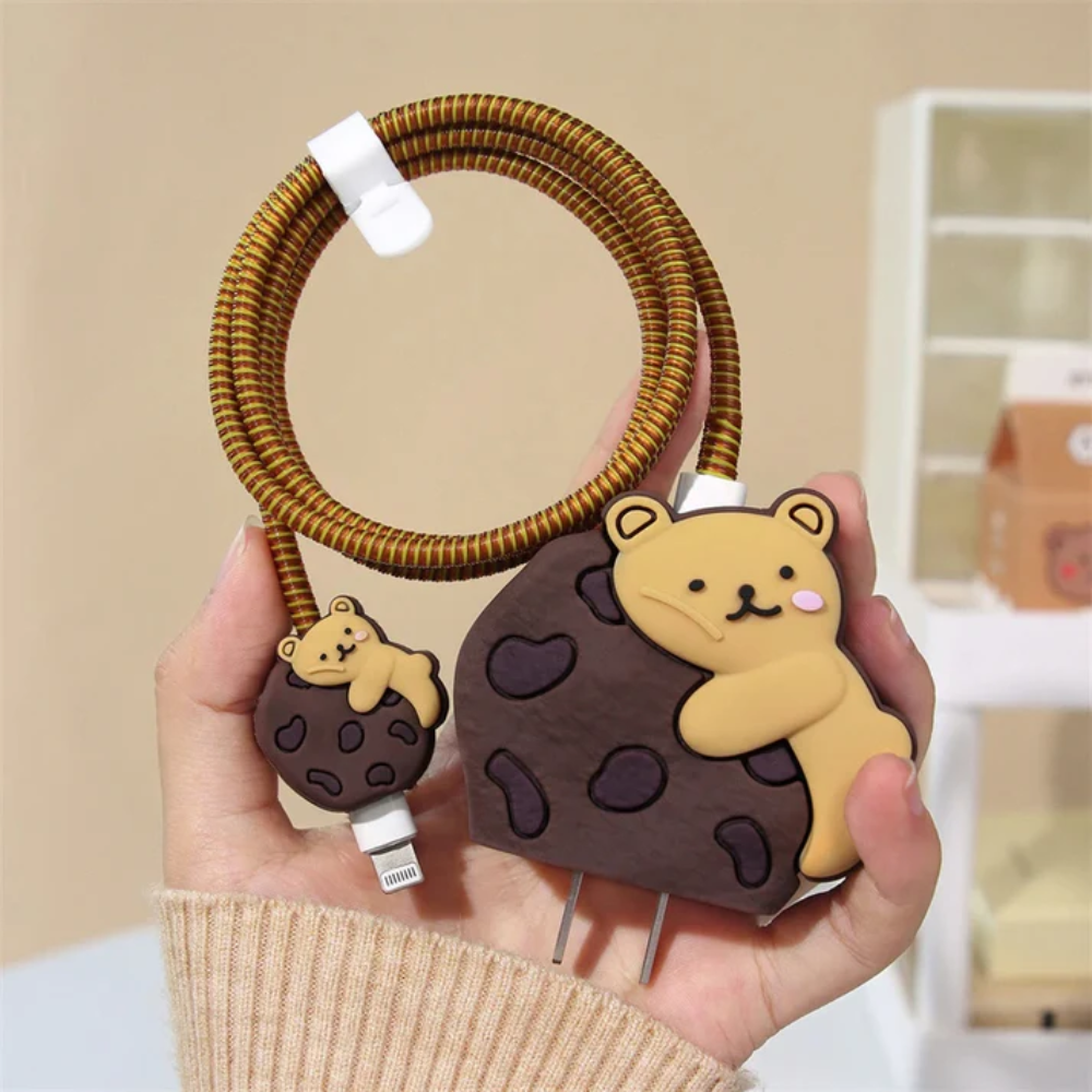Cookie Bear Edition – iPhone Charger Cover (With Wire Protector)