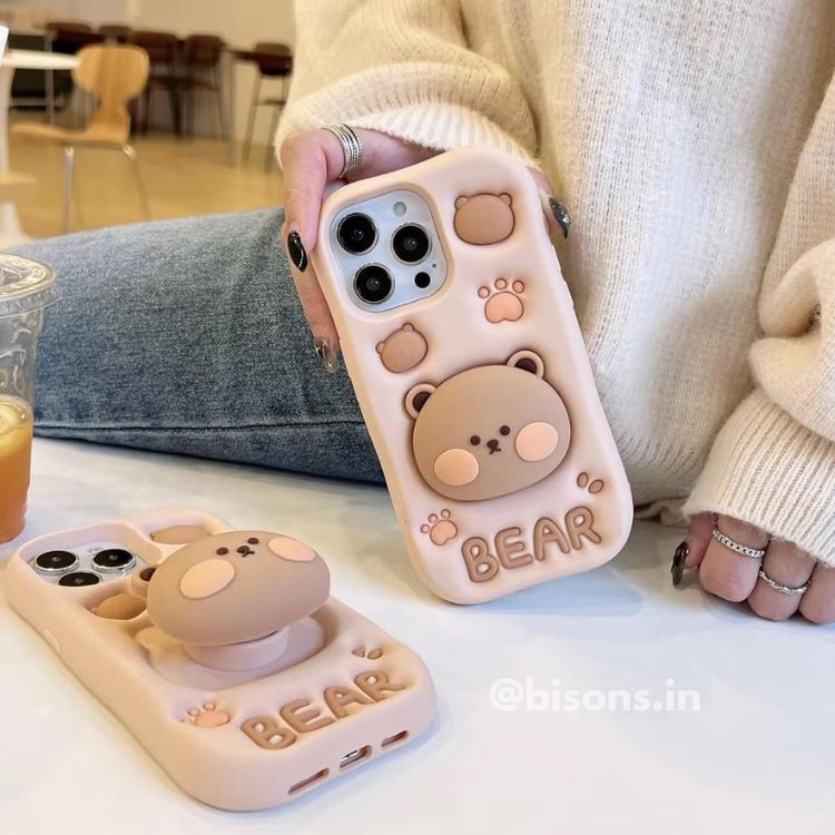 Beary Bop iPhone Case (With Built-in Stand)