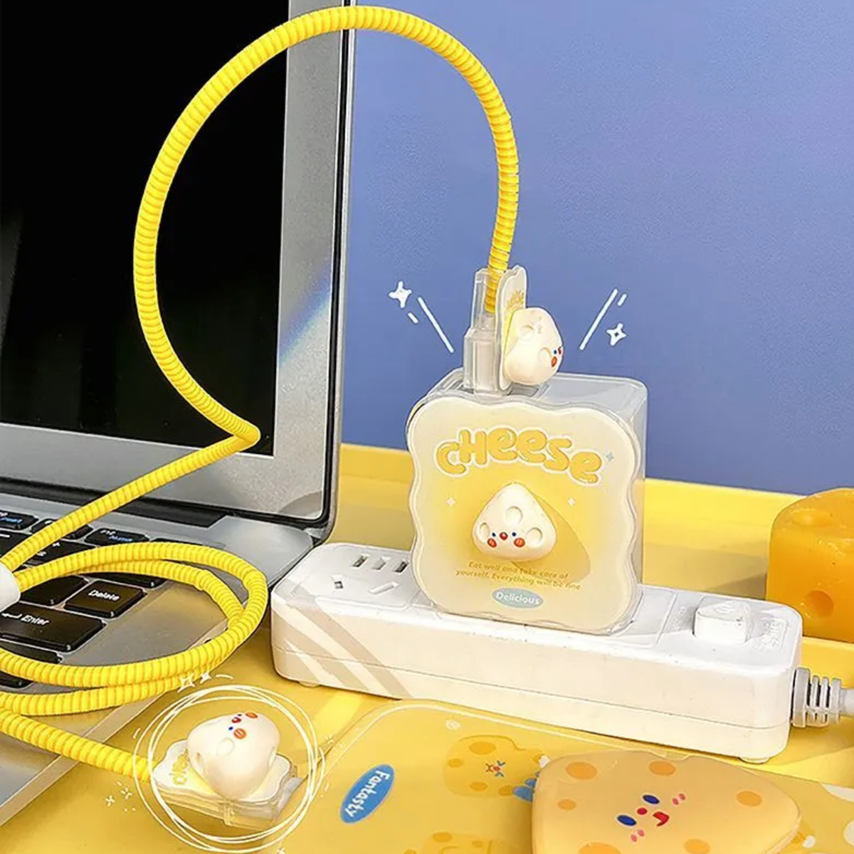3D Cheesy Edition – iPhone Charger Cover (With Wire Protector)