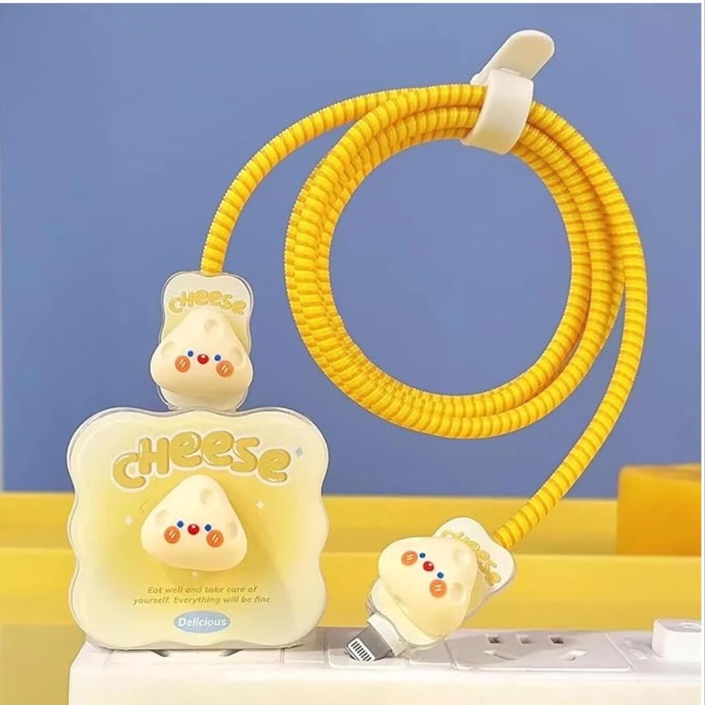 3D Cheesy Edition – iPhone Charger Cover (With Wire Protector)