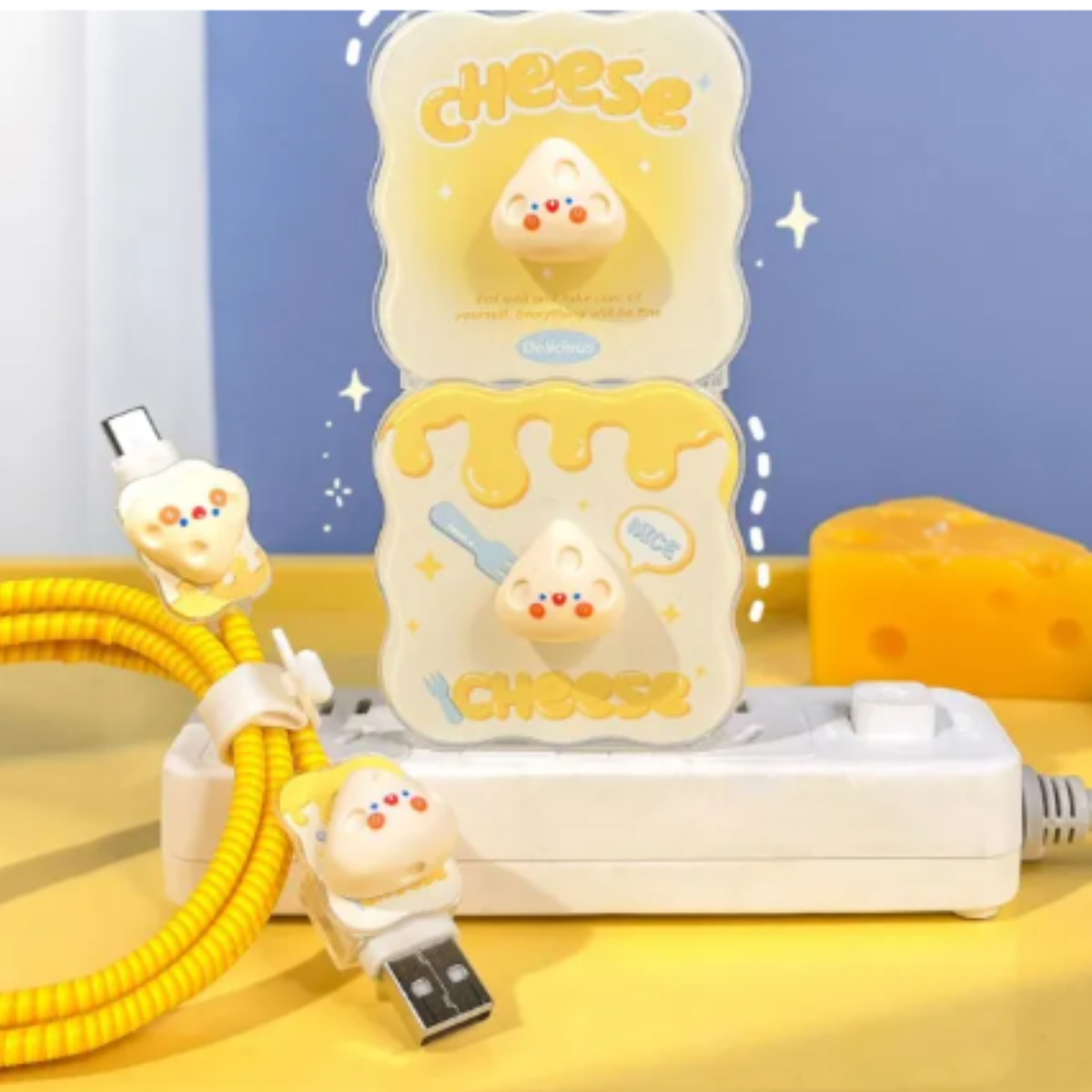 3D Cheesy Edition – iPhone Charger Cover (With Wire Protector)