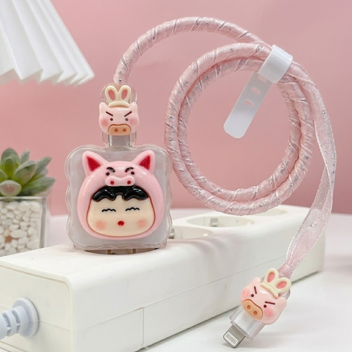 3D Pink Shinchan Edition – iPhone Charger Cover (With Wire Protector)