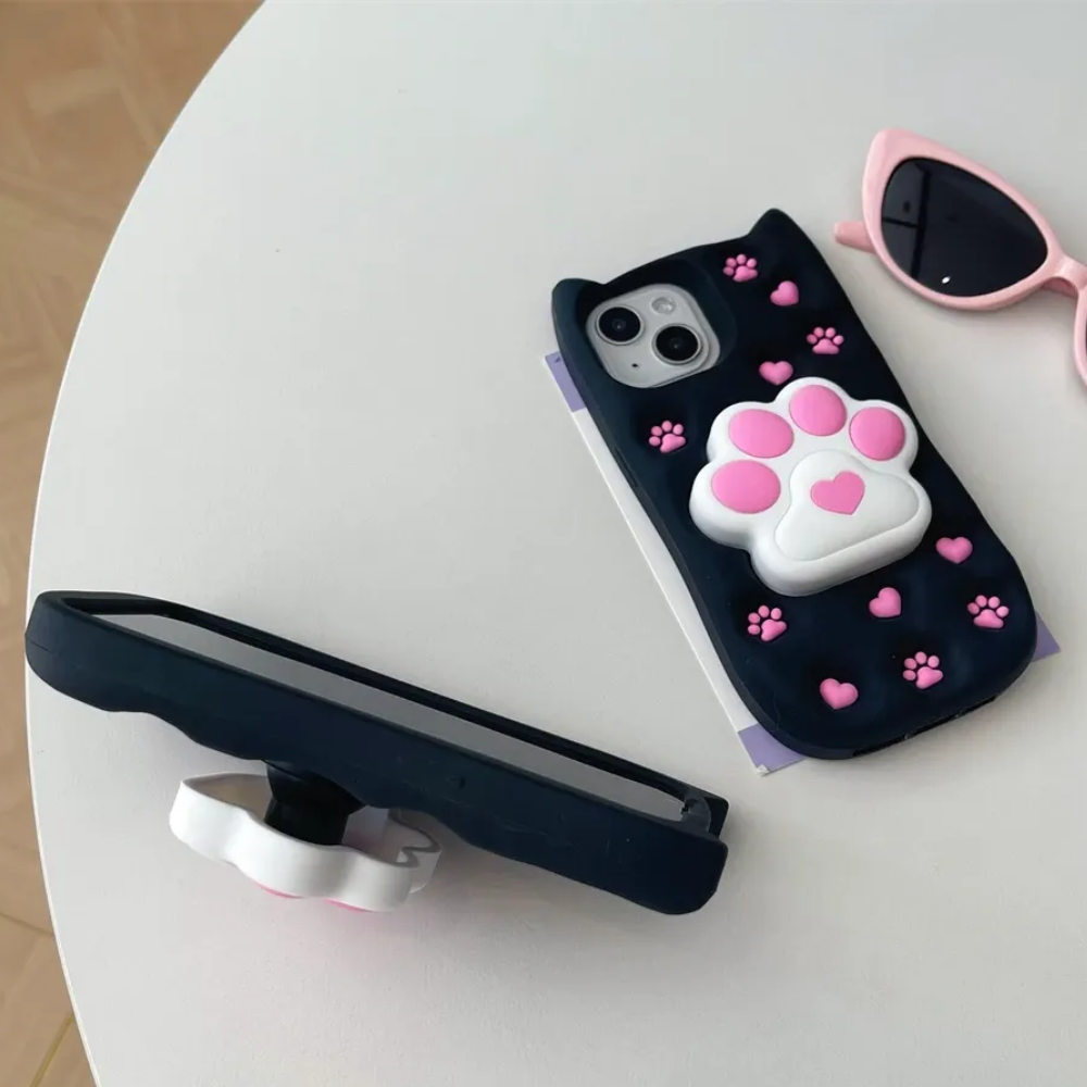 PawPuff iPhone Case (With Built-in Stand)