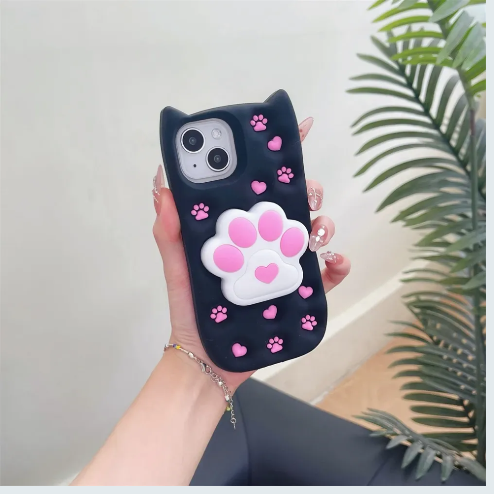 PawPuff iPhone Case (With Built-in Stand)