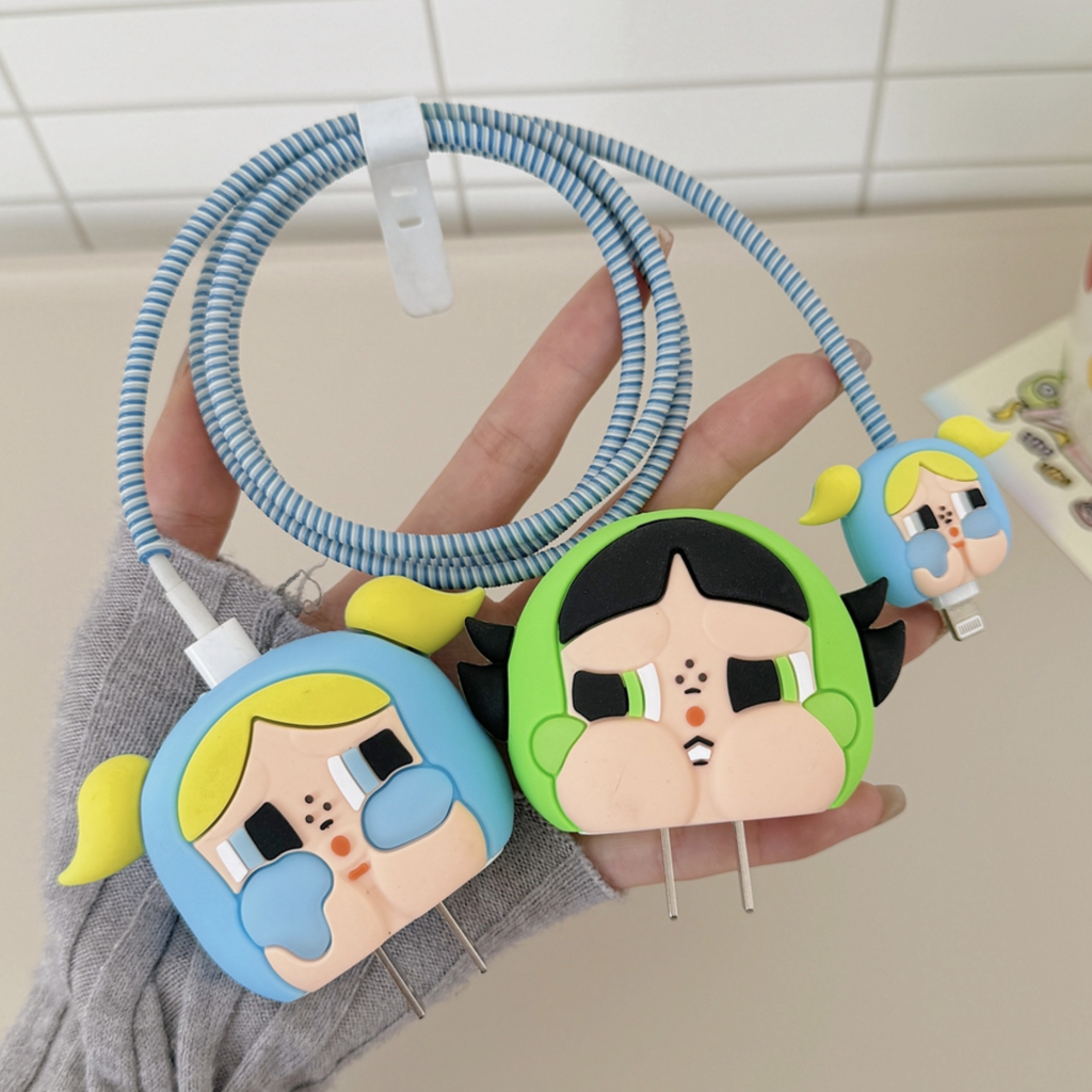 Blue Bunny Edition – iPhone Charger Cover (With Wire Protector)