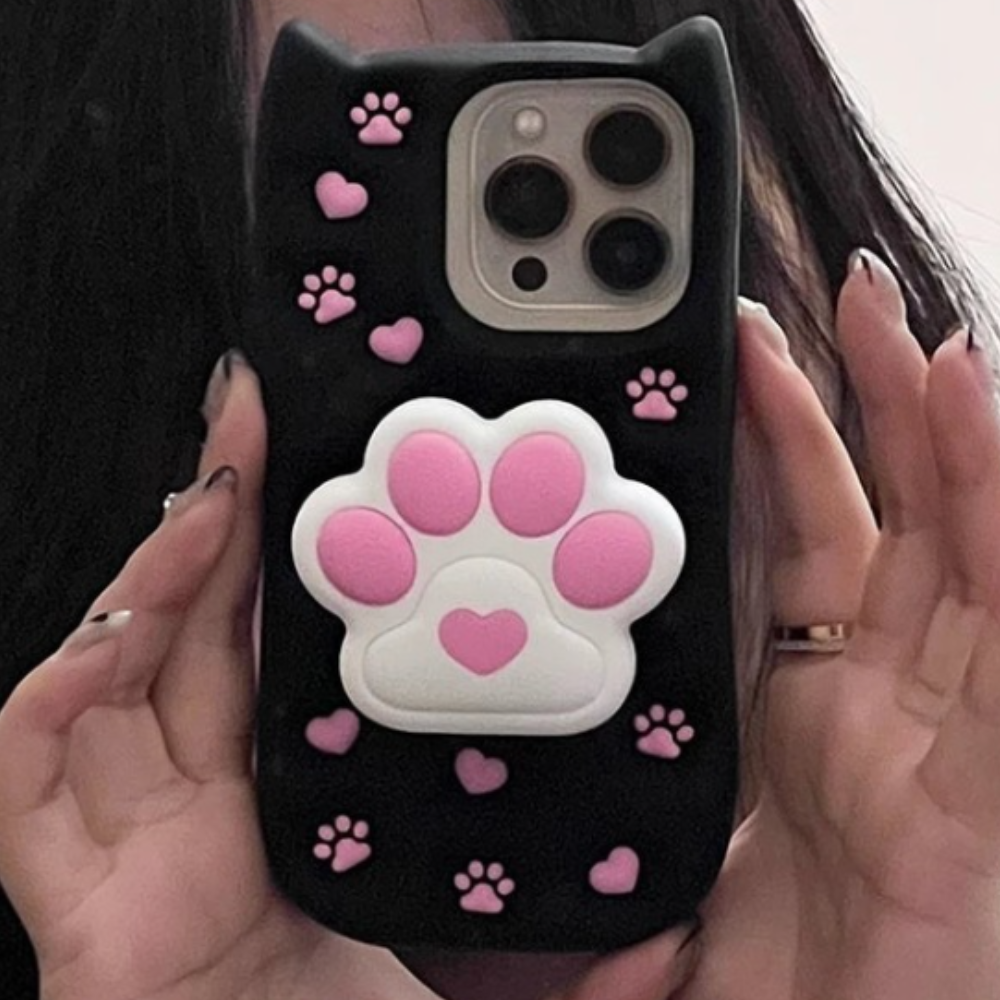 PawPuff iPhone Case (With Built-in Stand)