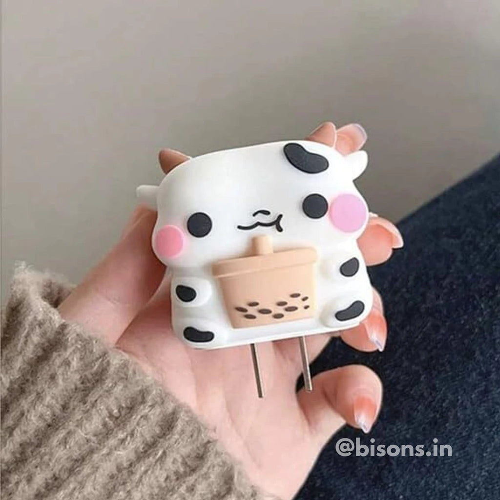 Cute Cow Edition – iPhone Charger Cover (With Wire Protector)