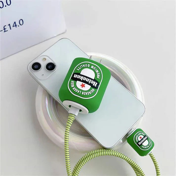 Beer Can Edition – iPhone Charger Cover (With Wire Protector)