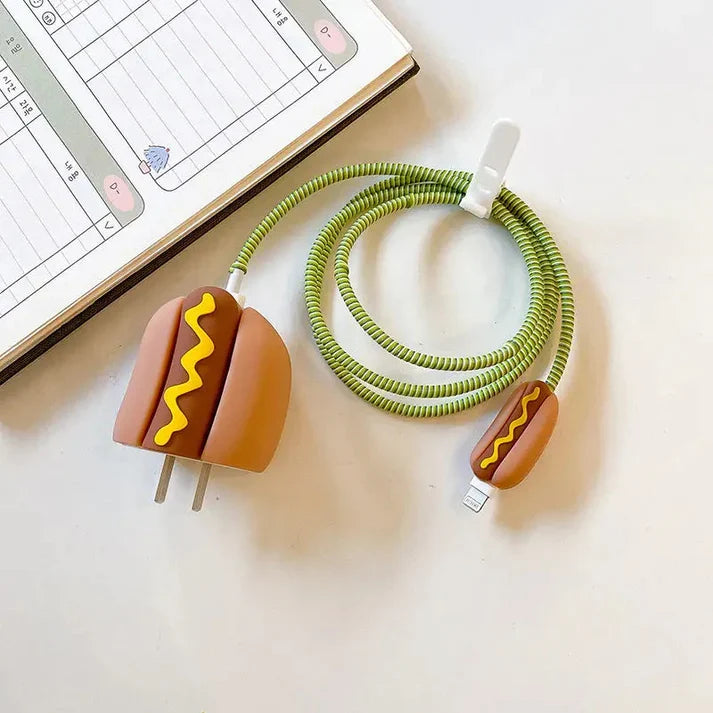 Hot Dog Edition – iPhone Charger Cover (With Wire Protector)