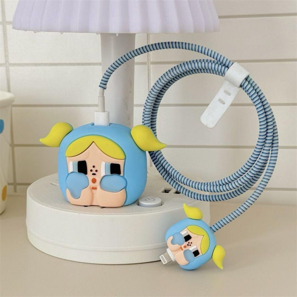 Blue Bunny Edition – iPhone Charger Cover (With Wire Protector)