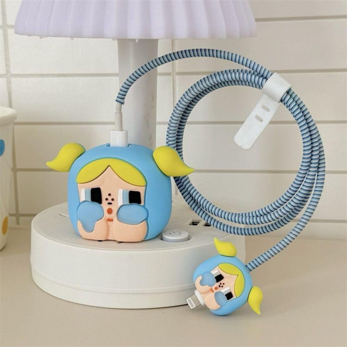 Blue Bunny Edition – iPhone Charger Cover (With Wire Protector)
