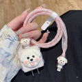 3D Fluffy Bear Edition – iPhone Charger Cover (With Wire Protector)