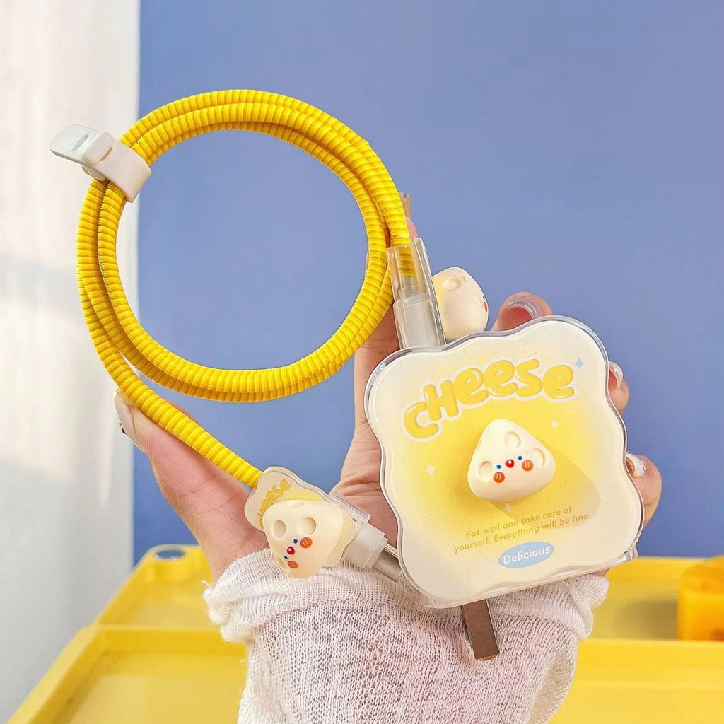 3D Cheesy Edition – iPhone Charger Cover (With Wire Protector)